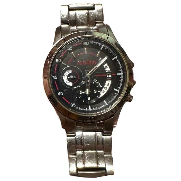 Red Line Men’s Watch Stainless Steel Water Resistant Mineral Crystal Chronograph - Picture 4 of 16
